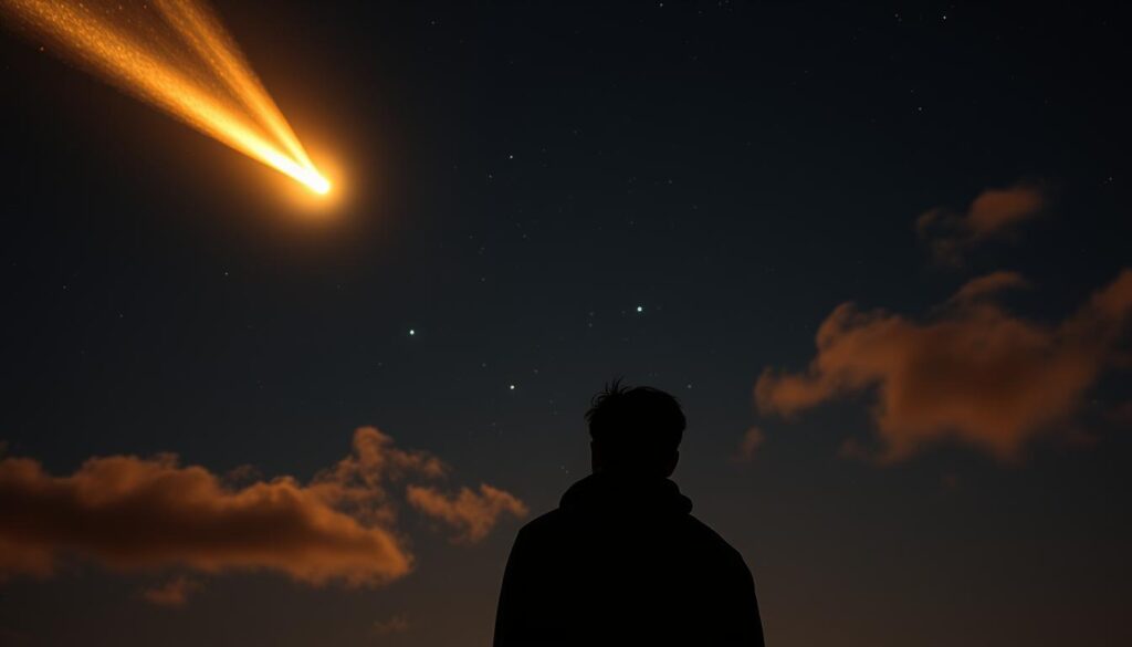 Comet symbolizing transient love